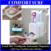 Touch Me! Toothpaste Automatic Dispenser + Toothbrush Holder